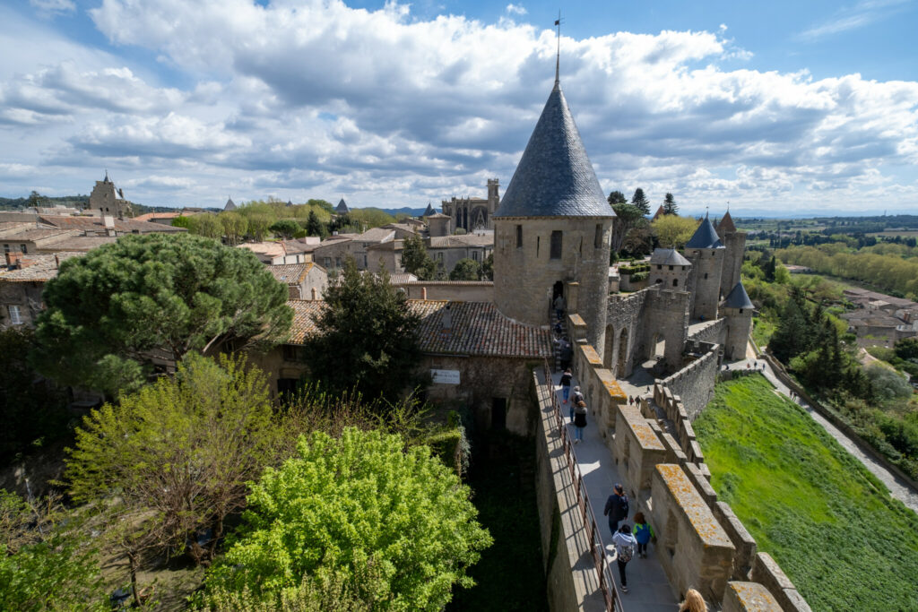 Sur les remparts de la Citadelle de Carcassonne