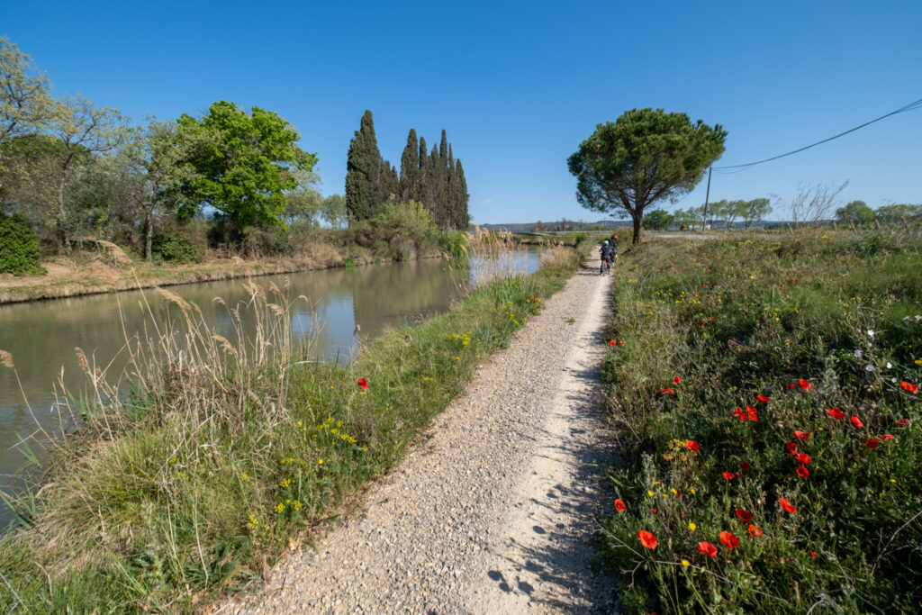 Printemps sur le canal du Midi à vélo