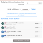 Fenêtre budget prévisionnel